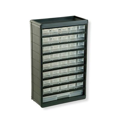 China Ambient. Goods. factory etc. MEIJIA Professional in Ningbo 304x136x444mm Customized Plastic Tool Cabinet with 41pcs of Transparent Drawers for sale