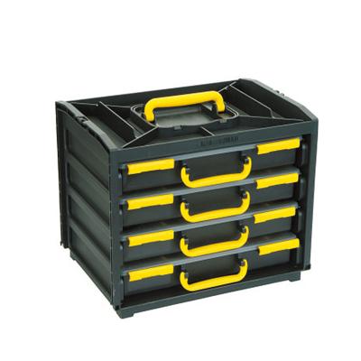 China Ambient. Goods. Portable. Etc. MEIJIA Factory Customized Hot Sales Cheap Price 377x265x310mm Tool Drawer Cabinet With Four Clear Plastic Parts Box Inside for sale