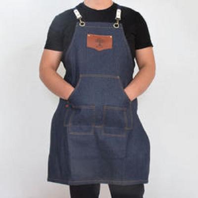 China Custom Polycotton TC Fabric Work Chef Uniform Adjustable Professional Chef Apron for sale