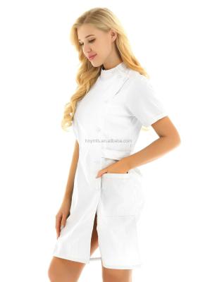 China Comfortable Morden Designed Medical Lab Coat Woven Fabric For Women for sale