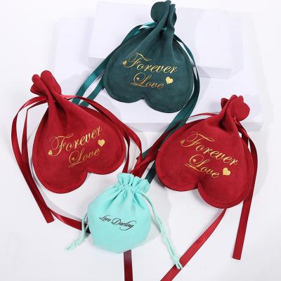 China Jewelry Supplier Velvet Cosmetic Bags Ornament Packaging Hotel Silver Wedding Gift Bags Cheap Off White Drawstring Makeup Bags for sale