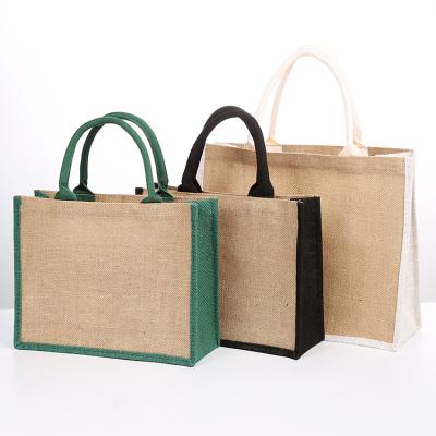 China New Arrival Amazon Burlap Tote Bags Linen Bags Recyclable Custom Buy Burlap Jute Bags Manufacturer Eco-Friendly Eco-Friendly for sale