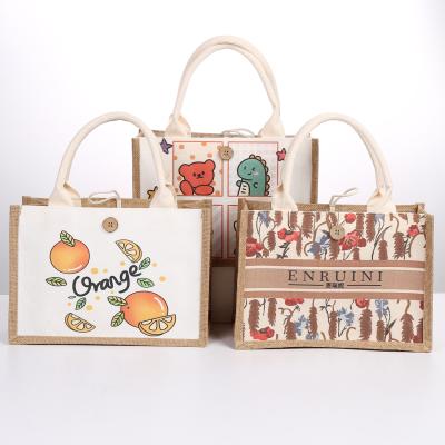 China Natural Factory Jute Bags Eco-Friendly Waterproof Hessian Jute Tote Bags New Arrival Eco Friendly Custom Reusable Shopping Bags for sale