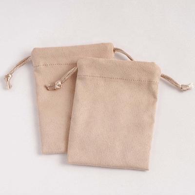 China Gift Packaging Professional Packaging Making Embossed Jewelry Canvas Custom Size Suede Custom Jewelry Pouch for sale