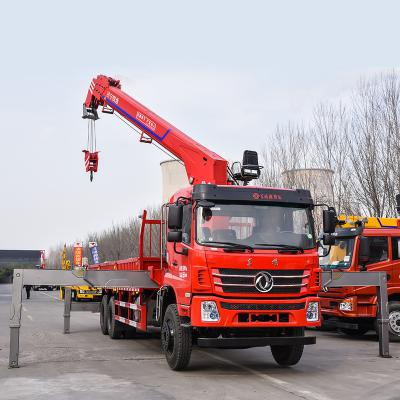 China TRUCK CRANE Loading 14 Ton Telescopic Boom Truck Mounted Crane Truck Small Truck Mounted Crane 5 Section Boom Crane for sale