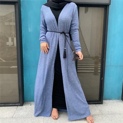 China Muslim Long Dress Open Abaya Dubai Fashion Clothing Women Cardigan Long Dress Islamic Muslim Women Dress Viable for sale