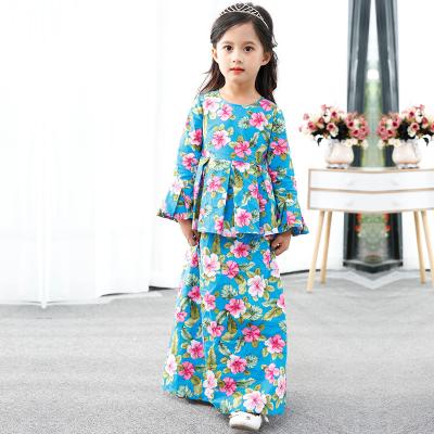 China Flower Girls Long Sleeve Muslim Dress Viable Long Sleeve Islamic Clothing Children Clothing for sale