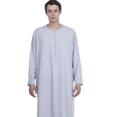 China New Sustainable National Trending Muslim Clothing Costume Pure White Robe Mens Muslim Men's Jacket for sale