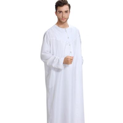 China Arab Men's Long Robe Winter Long Robe Is Solid Color Viable Muslim Middle Adult Men Long Robe for sale