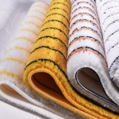 China Memory Stripe Polyester Paint Roller Cloth Fleece Weaving Fabric for sale