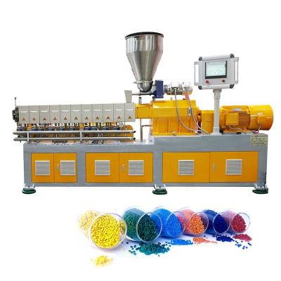 China Plastic Granules Production 35.6mm Extruder 50~80kgh Compounding Filler Masterbatch Twin Screw Extruder Machinery for sale