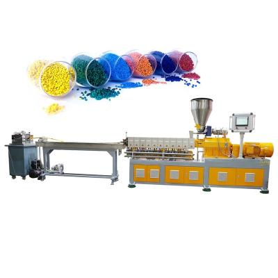 China Plastic Granules Production 35.6mm Lab 50~80kgh Twin Screw Pellets Making Machine Double Screw Extruder Extrusion For Color Masterbatch for sale