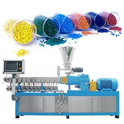 China ABS pp color plastic masterbatch twin screw extruder granules plastic granules production PET granule making machine production line for sale