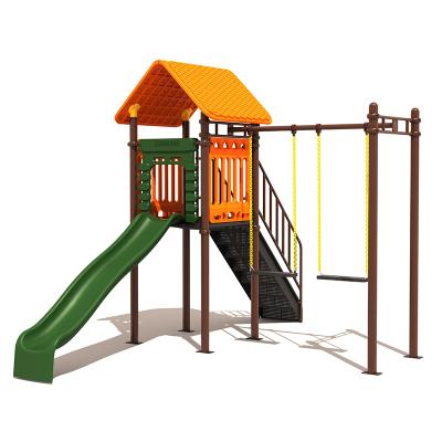 China Custom brand plastic playground small playground equipment safty kids european standard price KINPLAY plastic slide for sale