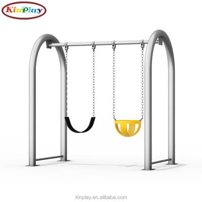 China KINPLAY Brand Kids Contemporary Playground Swing Double U Shaped Swing Kids Garden Swing For Sale for sale