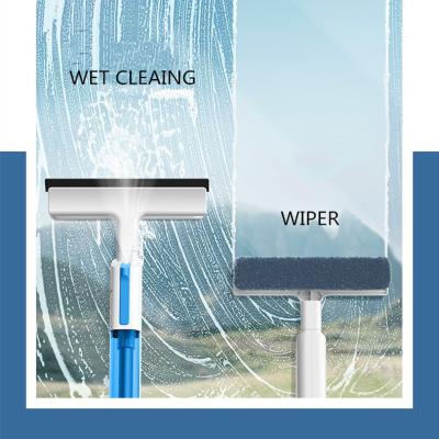 China Viable 3 in 1 Super Microfiber Water Jet Broom and Glass Window Cleaning Wiper for sale