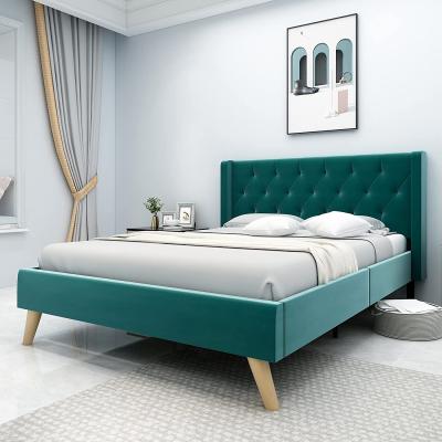 China Kainice Wholesale Removable Easy Installation Bedroom Furniture Set Modern Double Bed Frame King Size Bed Frame for sale