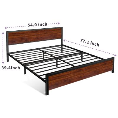 China Kainice demountable wooden bed small wooden frame cheap double bed steel single full size bed frame for living room for sale