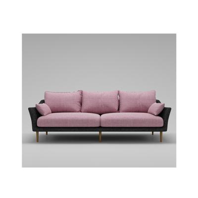 China Kainice Fabric Customized Soft Pink Classic Sofa Modern Sectional Sofas Living Room Sofas For Home for sale