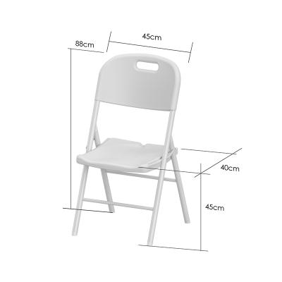 China Kainice Easy Carry White Wedding Chairs Metal Frame Plastic Seat Outdoor Folding Chair for sale