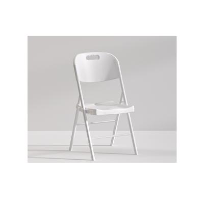 China Kainice Injection Molding Folding Chair Easy Carrying White Plastic Wedding Party Chairs For Outdoor for sale