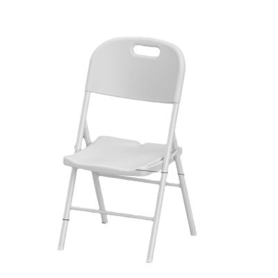 China Easy Carry Kainice Wholesale Outdoor Plastic Chairs For Events Party Garden White Portable Plastic Folding Chairs for sale