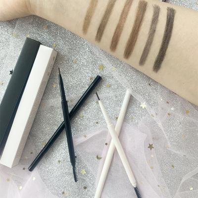 China Wholesale Waterproof Black White Thin Custom Eyebrow Pencils Private Label Waterproof Thin Eyebrow Pencil for sale