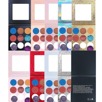 China Low MOQ Makeup Matte Custom Private Label Eyeshawdow Waterproof Glitter Pigmented Eyeshadow Palette for sale