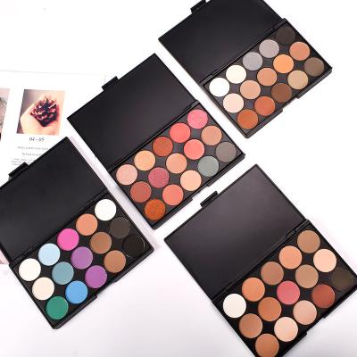 China Wholesale Makeup Waterproof 15 Colors Glitter Matte Vegan Eye Shadow Pigmented Eyeshadow Palette for sale