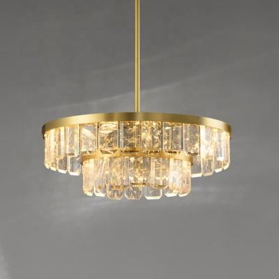 China Post-modern Art Chandelier Pendant Lamp Simple Luxury Copper Glass JY9328 Indoor Lighting for sale