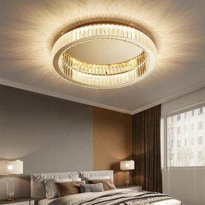 China Surface Mounted Nordic Modern Luxury Clear Crystal Ceiling Lamp Round Decorative Ceiling Lamp JY8126 for sale