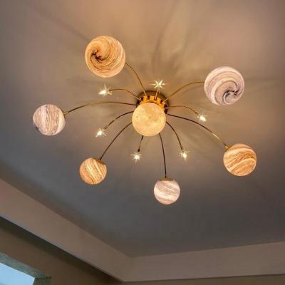 China Surface Mounted Creative Decor Chandelier Planet Glass Night Pendant Lights for Shop and Kids Room JY8123 for sale