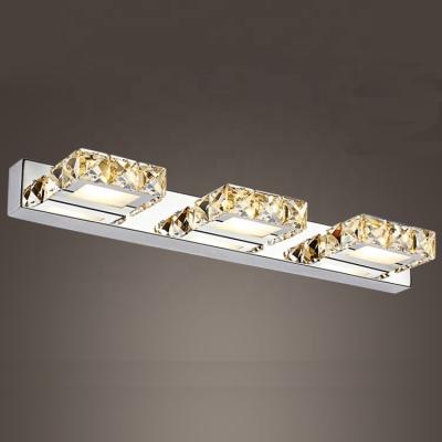 China Mid Century Modern Luxury Crystal Mirror Lighting For Bathroom And Bedroom Luxury Wall Lamp JY7139 for sale