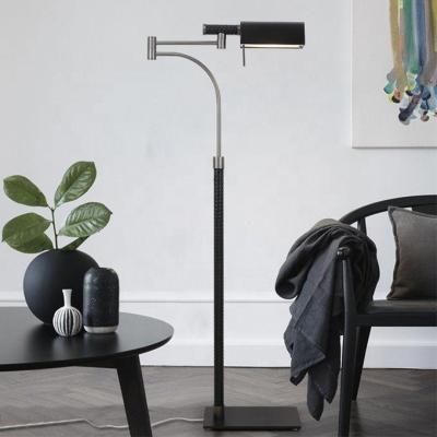 China Floor Lamp Modern Simple Design Black Leather Lamps Lights For Office Study And Home JY5129 for sale