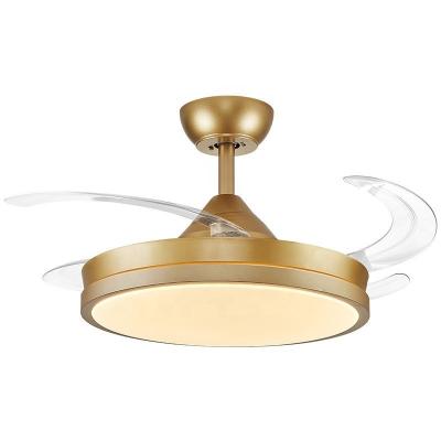 China New Design Modern Lighting Ceiling Fan With 3 Blades Color Changes LED Chandelier Fan Lamp Hidden Ceiling Fan With Led Lights JY3110 for sale