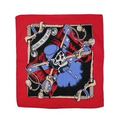 China Outdoor Activities Style New Factory Cheap Cotton Custom Printing Colorful Fire Skull Magic Bandana for sale