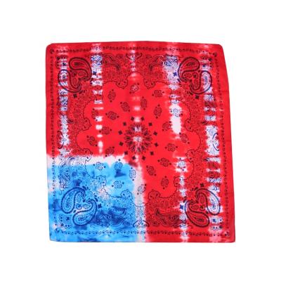 China 100% polyester (74GSM) hot sales custom logo printed carolina tie dye bandit bandana for sale for sale