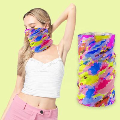 China Hot Selling Cheap Multifunctional Outdoor Activities Tie-Dye Printed Seamless Bandana Scarf Neck Sheath for sale