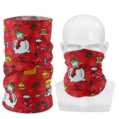 China Polyester or Custom Made Festival Holiday Christmas Halloween Professional Custom Printed 2 Layer Polyester Headband Tubemask Neck Cuffs for sale