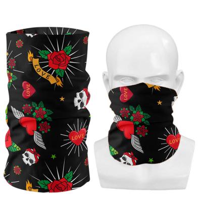 China Boyue bandana maker summer custom men high elastic polyester or rpet recycled material custom headtie 3d skull neck cuff for sale