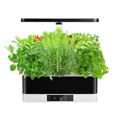 China Black Adjustable Indoor Home Garden Mini Size 24w Hydroponic LED Vegetable Garden Smart Planter With Light for sale