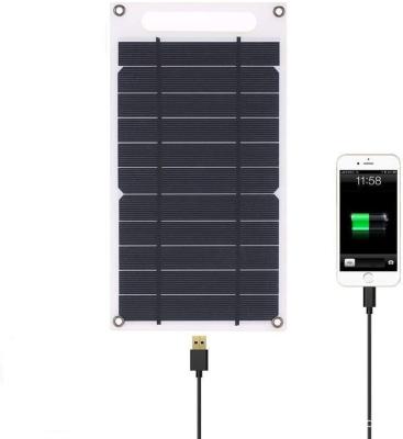 China Type C 10W Portable Small Solar Panel Photovoltaic Panel Charging System Mobile Phone Charging Outdoor Emergency Power Supply for sale