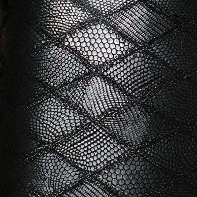 China Abrasion-Resistant 0.8mm Black Flocking Leather For Mens Shoes Making PU Synthetic Leather for sale