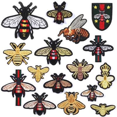 China New design washable sequin bee patch for dress, patch letters sequin. iron-on patch for sale