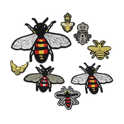 China New design washable sequin bee patch for dress, patch letters sequin. iron-on patch for sale