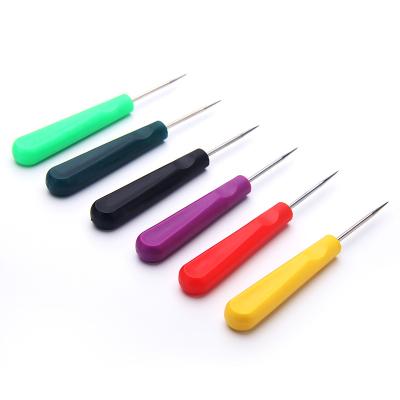 China Steel+plastic alloy steel sewing stitching awl with plastic handle 5.5