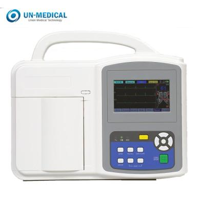 China Plastic 3 channel 3 6 12 leadtouch screen ecg electrocardiograma with CE and ISO for sale