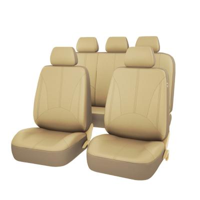 China Full Set Dustproof.Scratch Heavy Duty Front And Rear Bench Split Pad Easy To Install Universal PU Leather Car Seat Covers for sale