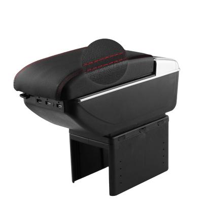 China Car Armrest Console Box Cushion Hand Support Armrest Protective Leather Mat with USB Suitable for All Cars for sale