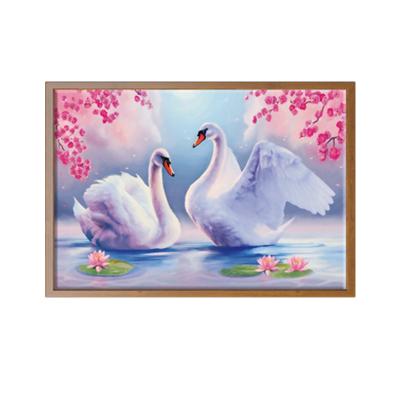 China The romantic Rubik's cube around swan love new factory direct diamond shaped Diamond Cross Stitch diy5d full customized for sale